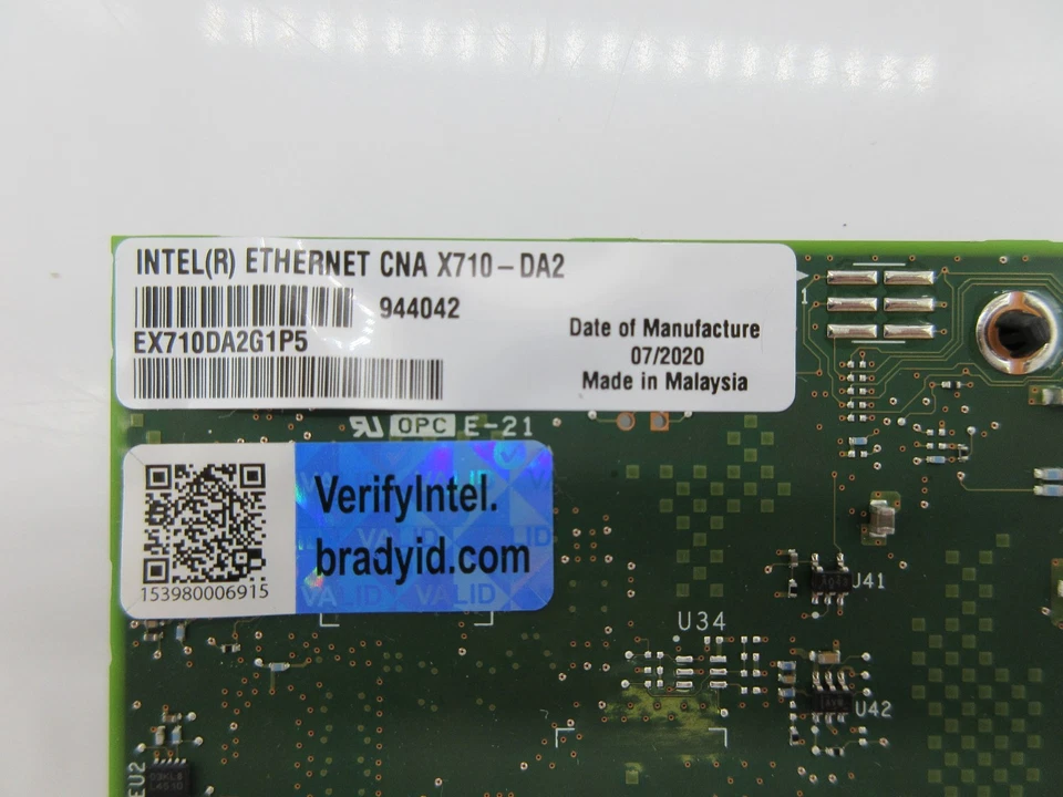 Tarjeta Adaptador de Red Original Intel CNA X710-DA2 Doble Puerto 10 GB Perfil Alto Foto 4 de 4