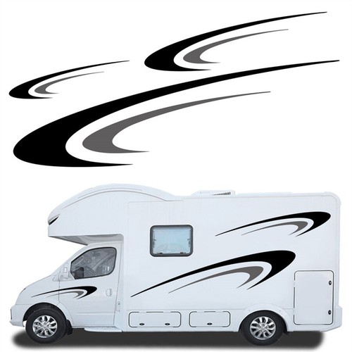 For Camper RV Trailer Stripes Graphics Vinyl Graphics Kit Decals Car Stickers