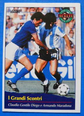 CARDS CALCIO FIGURONE SCORE '93 CARD N.490 - GENTILE/MARADONA - I GRANDI  SCONTRI | eBay