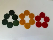 17 Vtg 1930s Swirl Bakelite Chips Red Green And Butterscotch Catalin Simichrome