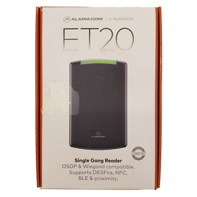 Alarm.com ET20 1-Gang Reader w/ Proximity, MIFARE DESFire, NFC & BLE ADC-AC-ET20