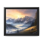 Mountain Sunrise Framed Canvas Print - Nature Wall Art, Home Decor, Gift for