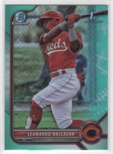 2022 Bowman Chrome Prospects Aqua Refractors #BCP179 Leonardo Balcazar /125 
