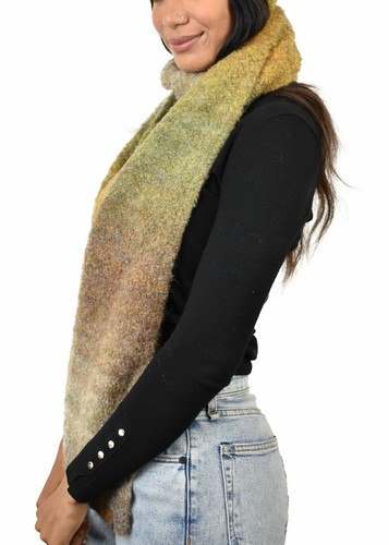 Sciarpa extra lunga C.C unisex ecologica filato riciclato misto lana avvolgente - Foto 61 di 64
