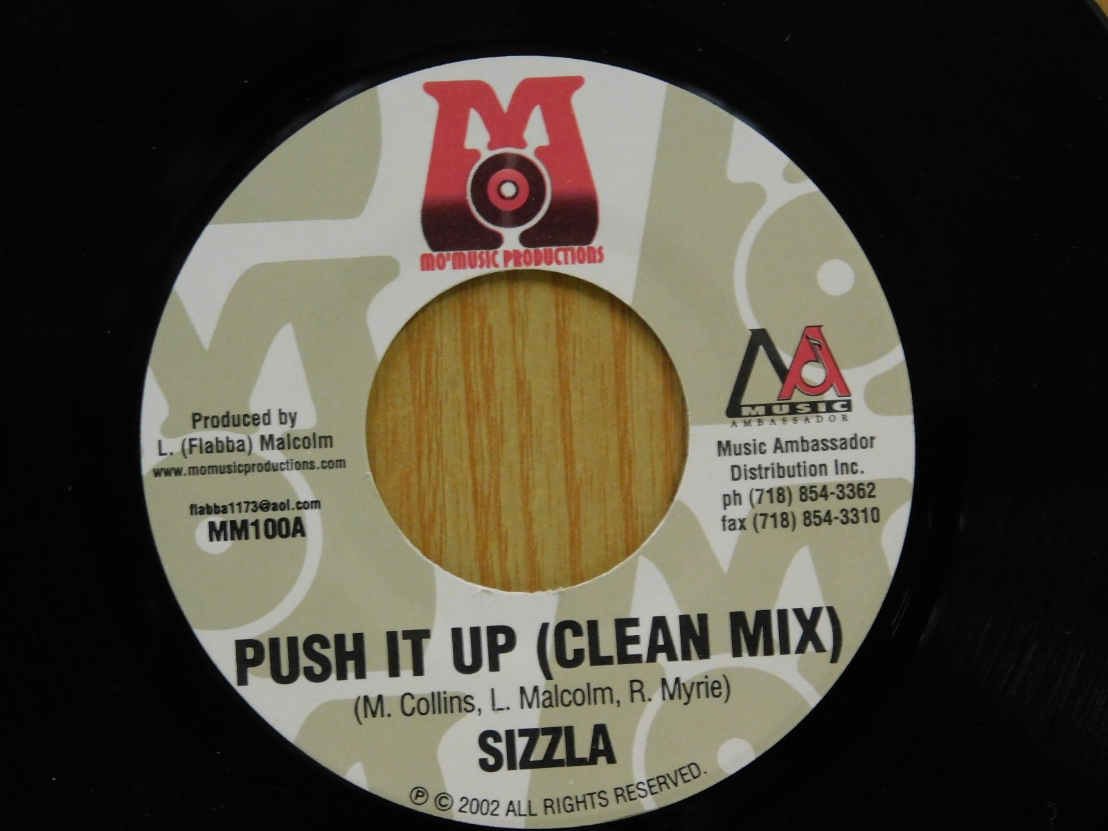 Sizzla 45 PUSH IT UP (clean mix) bw (dirty mix) - Mo'Music M- | eBay