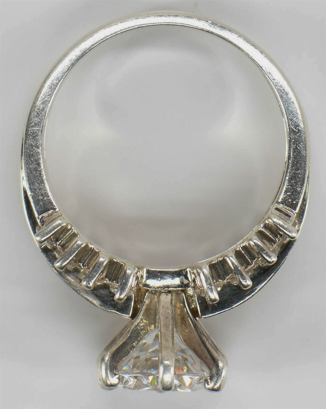 Sterling Silver Simulation Diamond Ring cubic zir… - image 5