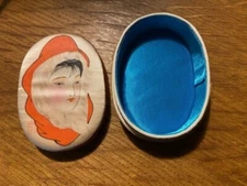 CHINESE SILK & BAMBOO HANDPAINTED Trinket Box -Honorific Mark on Lid