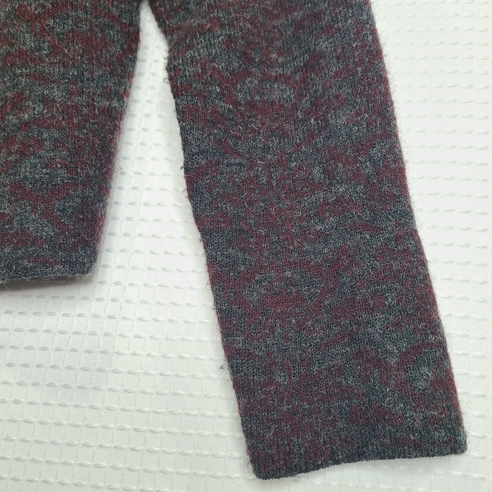 Ellen Tracy Womens XL Gray/Red Marbled Cowl Neck Long Sleeve Wrap Cardigan - Image 2 of 4