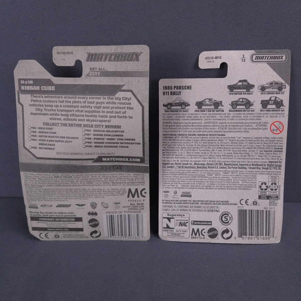 Lote Coches Mattel Matchbox 2011-2020 Off Road Rally Nissan Cube Porsche 911 BMW Foto 3 de 4