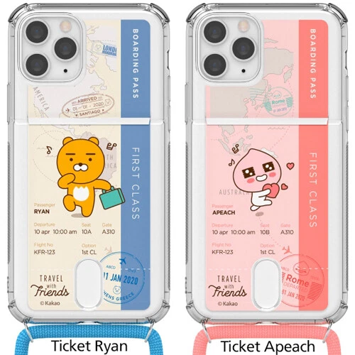 Genuine Kakao Friends Travel Air Cushion Card Strap Case iPhone X XS XS Max XR - Image 4 of 4