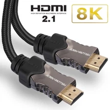 V2.1 BLACK SHORT 0.5m ULTRA HD 8K HDMI LEAD SKYQ PS5 XBOX TV CABLE 1.5ft lot