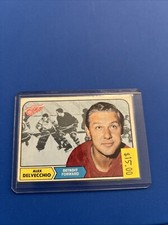 Topps Hockey 1968-69 Detroit Red Wings Alex Delvecchio Card #28 🔥12/31⭐️