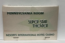 Resorts International Super Star Theater Atlantic City, NJ LARGE Matchbook