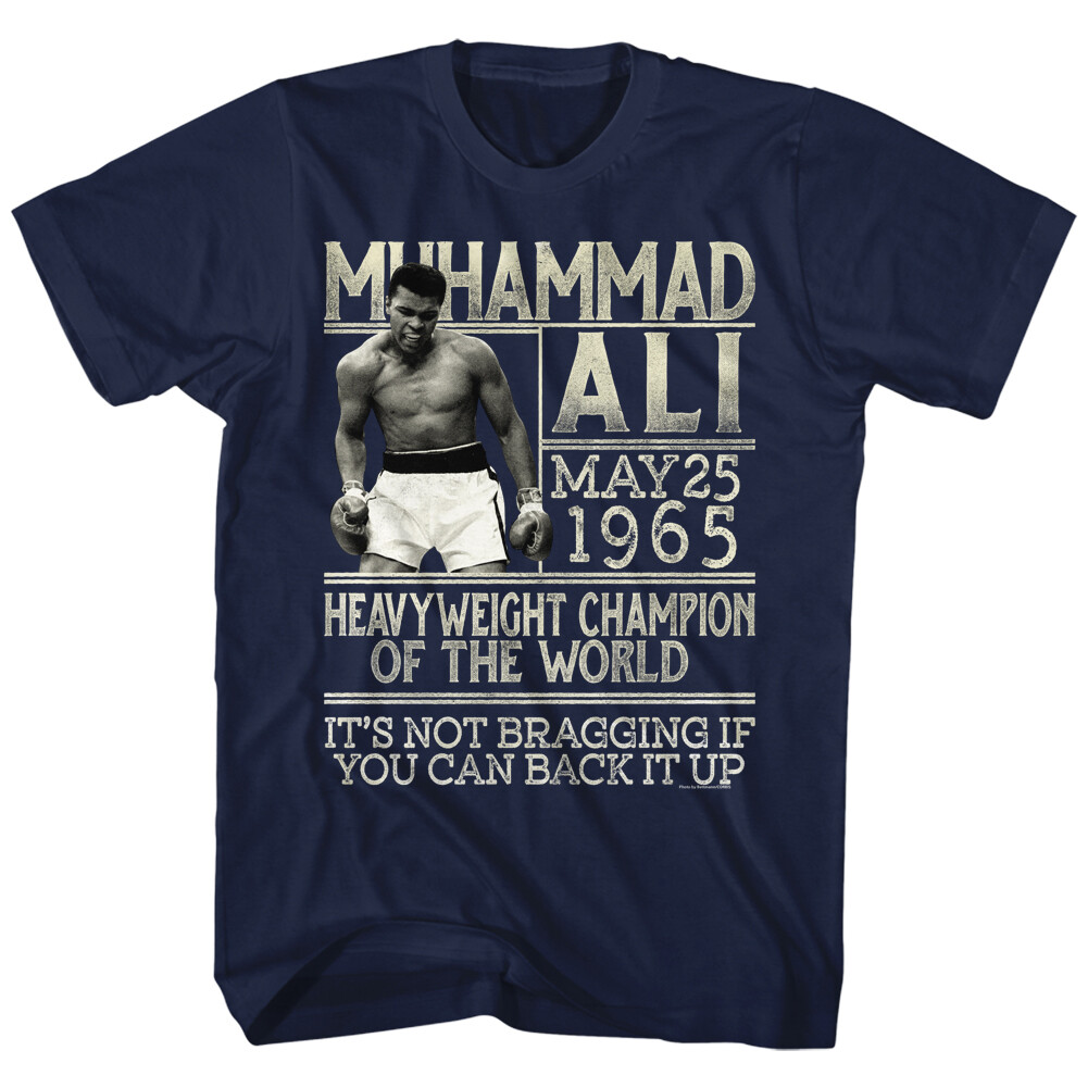 Muhammad Ali Boxing Stance Robe Gloves Clouds Stars Men's T Shirt