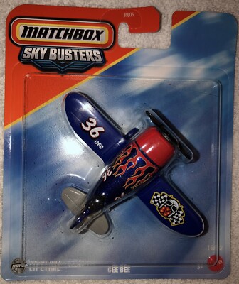 Matchbox Sky Busters #19/32 1932 Gee Bee Model R Super Sportster BLUE | FSC NEW