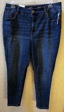 Seven7 Women  s Skinny High Rise Jeans Dark Wash Tummyless Plus Size 16W NWT