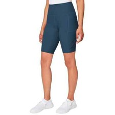 Mondetta Women's Bike Shorts Moisture Wicking Pockets Size LARGE Dark Blue