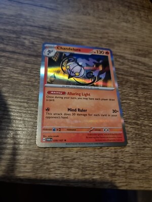 Chandelure 038/167 Holo Rare Twilight Masquerade Pokemon Karte Near Mint