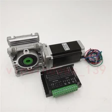 23 1.8NM Hybrid Stepper Motor & Worm Gearbox Reducer & Driver TB6600 CNC Kit