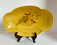 VTG 1962 Los Angeles Potteries 51 Bread, Biscuits, Rolls & Buns Dish MINT