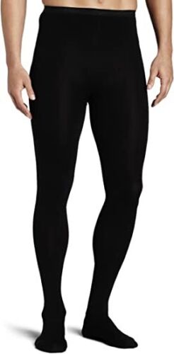 Capezio Men's Knit Footed Tights, Black, Small - Picture 1 of 4