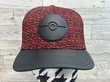 Pokemon Poke Ball Baseball Hat Plastic Logo Emblem - Snap Back - Youth - OSFM