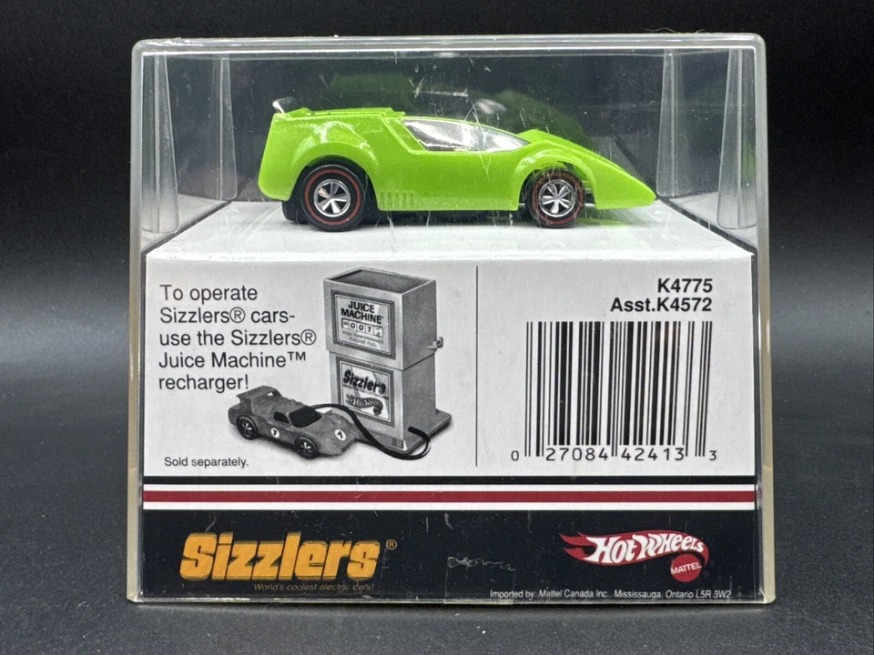 Hot Wheels Sizzlers Redlines Target 2006 sellado exclusivo cable verde vivo nos Foto 3 de 4