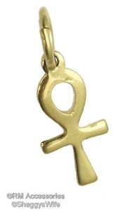 Authentic Egyptian Ankh Charm Eternal Life Sign Pendant Gold Plated Lifetime Guarantee