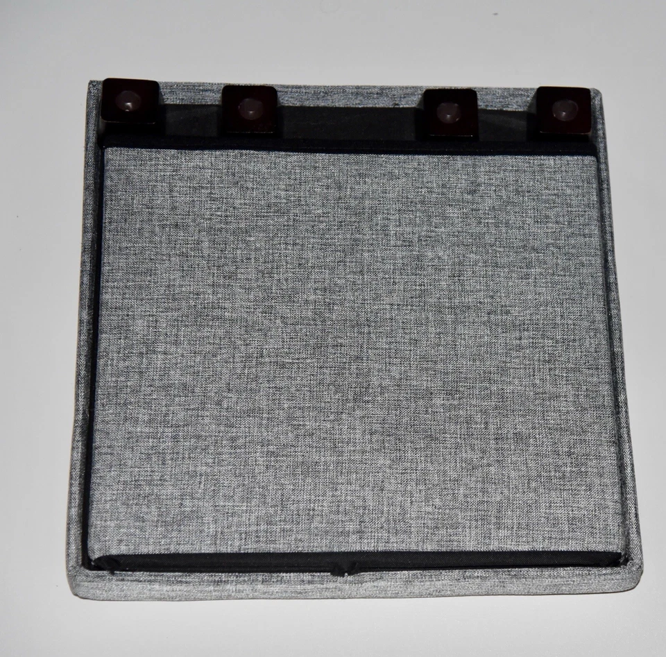 Atlantic Storage Ottoman 17x17 Square Light Grey Gray Small With Feet 67336042 - Image 2 of 3