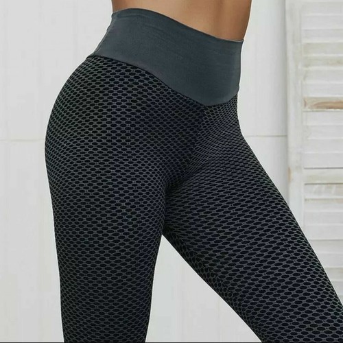 Women Anti-Cellulite Tik Tok Leggings Push Up Yoga Pants Bum Butt Lift Sport Gym - Picture 6 of 9
