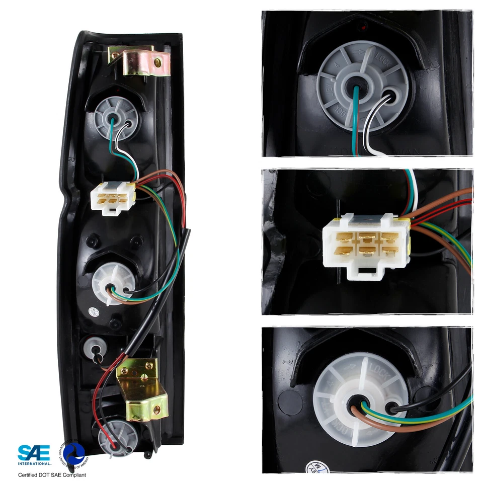 Luces traseras carcasa lámpara para camioneta Nissan 1986-1997 carrocería rígida D21 - rojo oscuro Len Foto 2 de 4