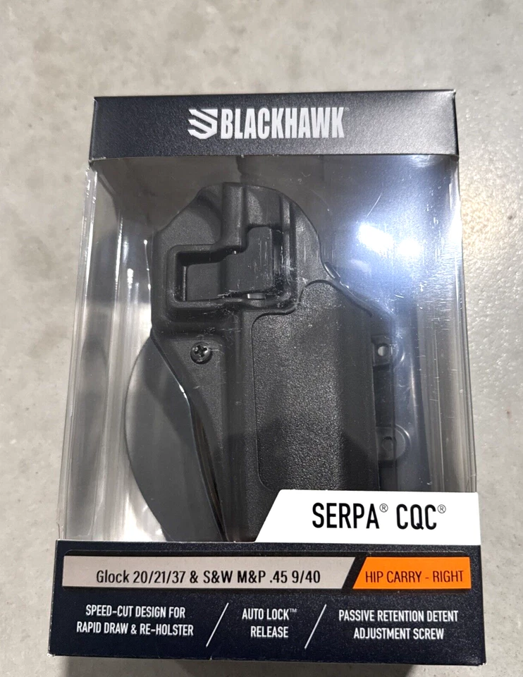 Blackhawk Serpa Glock 20/21/37/S&W/M&P CQC Paddle Holster Right 410513BK-R *NEW* - Image 2 of 4
