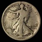 1916 50c Walking Liberty Silver Half Dollar - Free Shipping USA