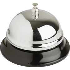 Ring For Service Call Bell, 2.75" Polished Steel Bell & Base