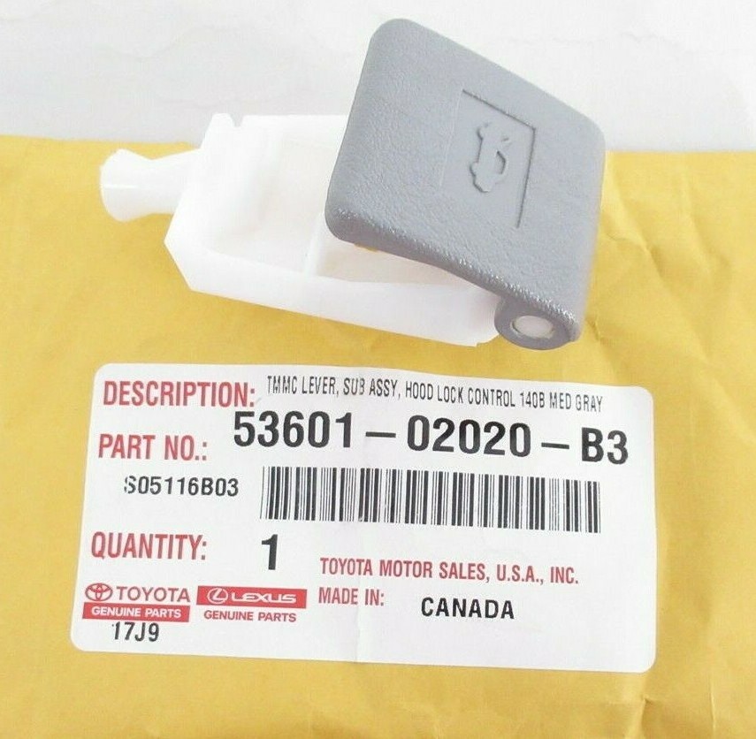 Genuine OEM Toyota 53601-02020-B3 Hood Lock Latch Release