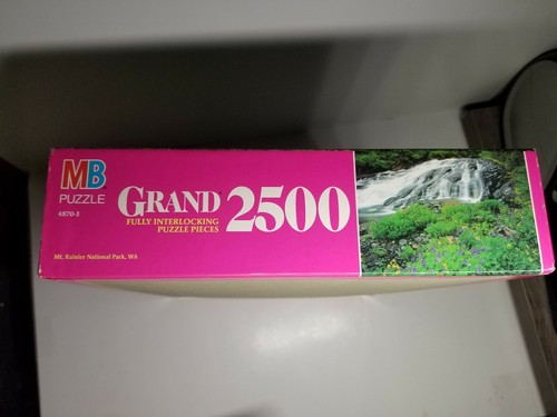 Vintage 1994 MB Puzzle Grand Series 2500 Piece Mt. Rainier National Park, WA NEW - Picture 8 of 8