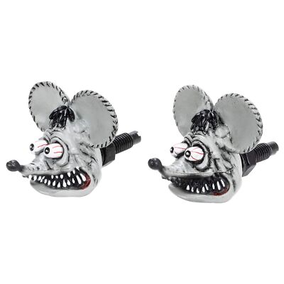 Mooneyes Rat Fink Head License Plate Bolts - Gray | eBay