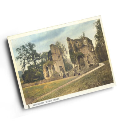 A3 PRINT - Vintage Yorkshire - Doncaster. Roche Abbey (b)