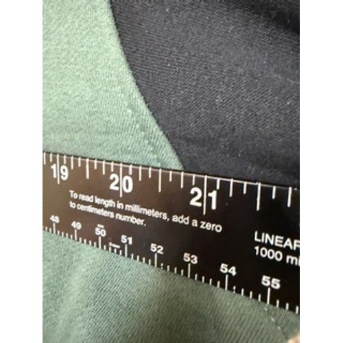 True Religion Mens Varsity Jacket Sage Green Black Buddha Patch Fleece Medium thumbnail 7