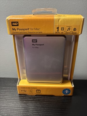 WD My Passport for Mac 1TB USB 2.0 External Hard Drive 