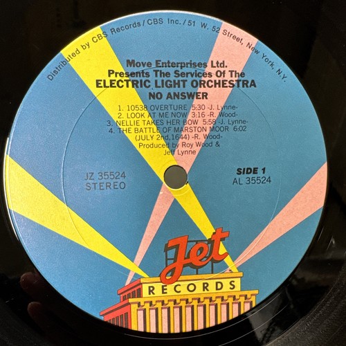 The Electric Light Orchestra No Answer LP Vinyl Record - Foto 6 di 8