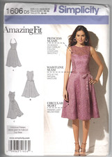 1606 SIMPLICITY Amazing Fit - DRESS - Sz 4/6/8/10/12