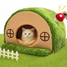Cat Bed for Indoor Cats - Cute Cat Bed Cave, Tree Hole Cat House Tent for Kit...