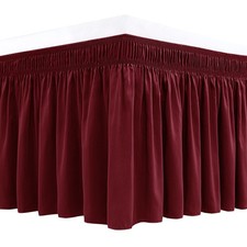Biscaynebay Wrap Around Bed Skirts for King Cal King Beds Short Drop of 12, ...