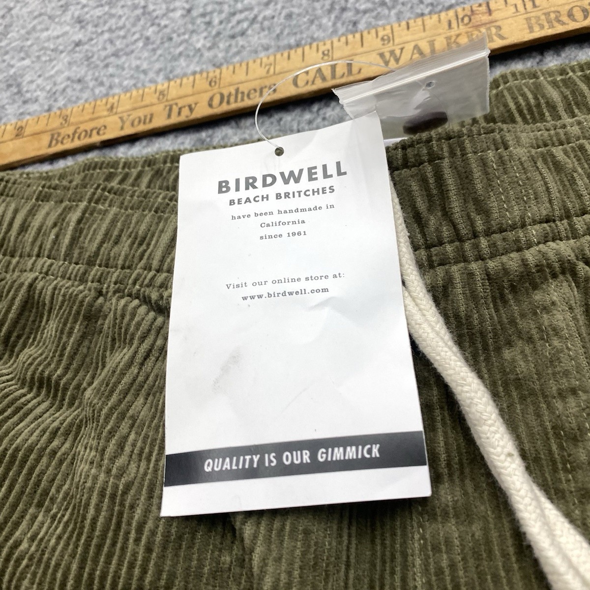 Birdwell Beach Britches Men's XL Corduroy Pants Drawstring