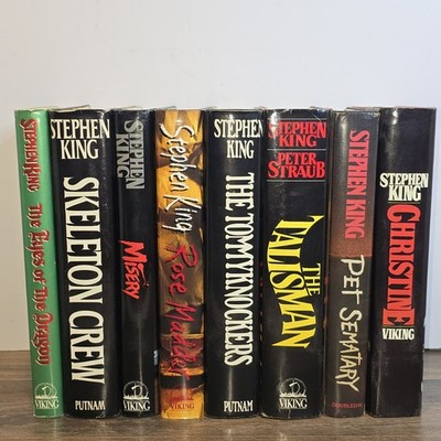 Stephen King Lot 8 TRUE 1st Editions Viking Putnam Doubleday HC/DJ Vintage