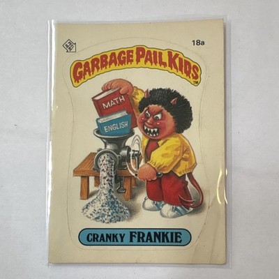 Garbage Pail Kids Topps Cranky Frankie 18a Sticker Card 1985 Series 1