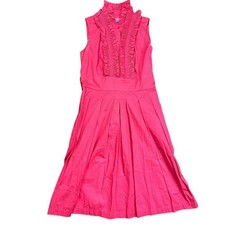Eliza J Women's Hot Pink Coral Sleeveless Fit & Flare Knee Length Dress Size 6P