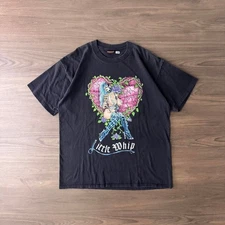 Vintage Danzig 1994 Little Whip Pinup GIrl Concert Tee Black Brockum Size XL