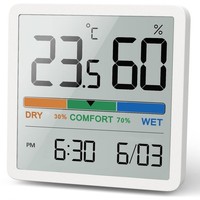 Digitales Thermo Hygrometer Tragbares LuftfeuchtigkeitsmessgeräT Mit Lcd Display